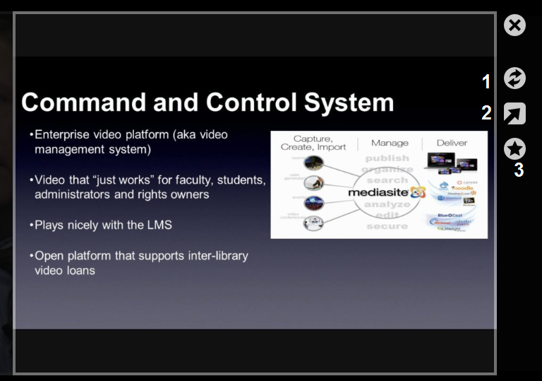Stream View Display Expand stream and navigate thumbnails